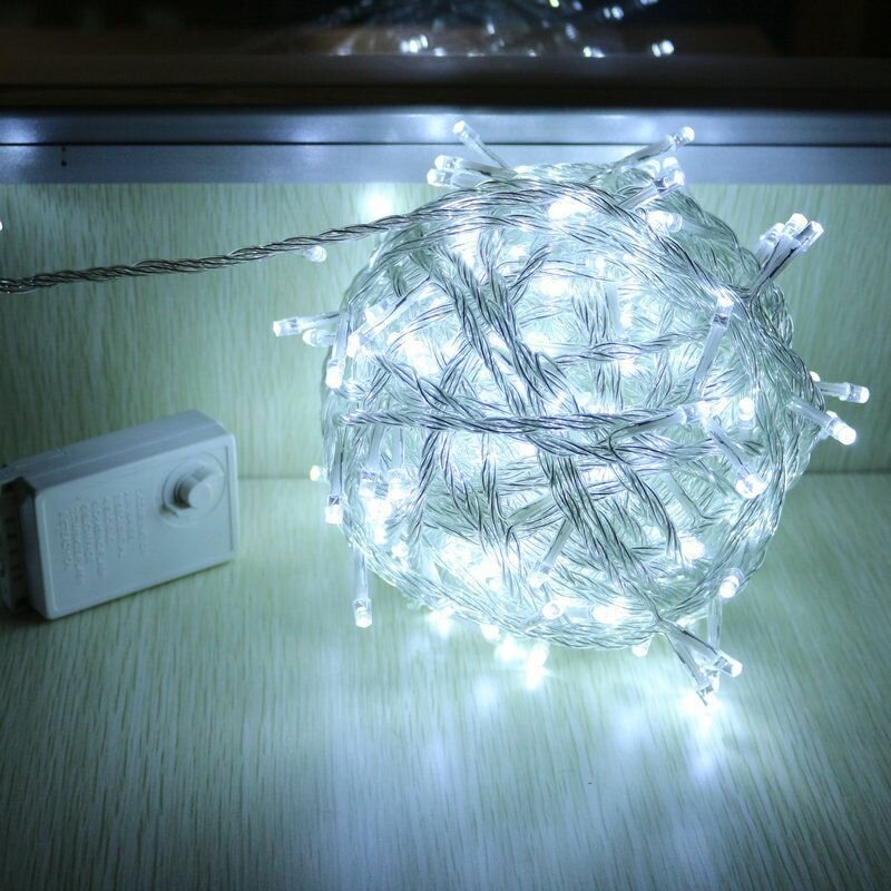 фото Электрогирлянда интерьерная / нить / светодиодная / 100 ламп / 10 м / питание от сети 220В / Grodwell