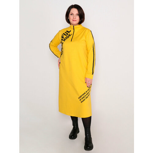 Платье Style Margo, размер 54, горчичный топ style margo импульс размер 54 горчичный желтый