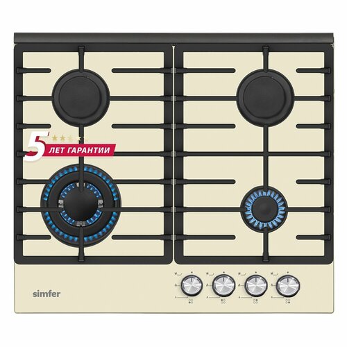 Газовая варочная панель Simfer H60H41J522 с газ-контролем закаленное стекло 2809000₽