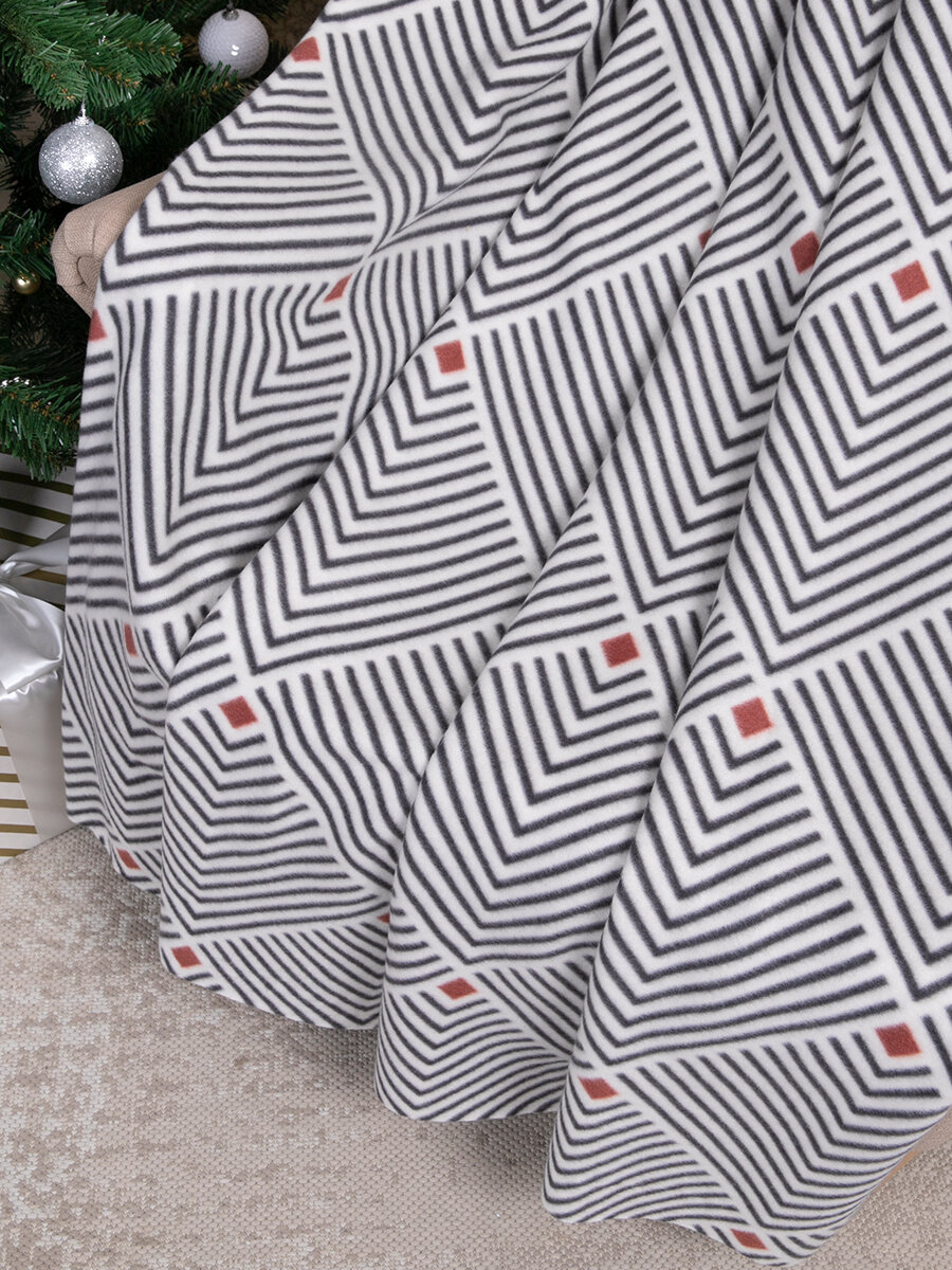 фото Плед флисовый 150х200 см, " Графика"