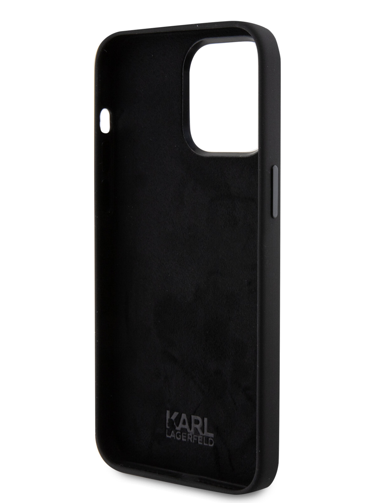 Lagerfeld для iPhone 15 Pro чехол Liquid silicone NFT Karl Ikonik Hard Black