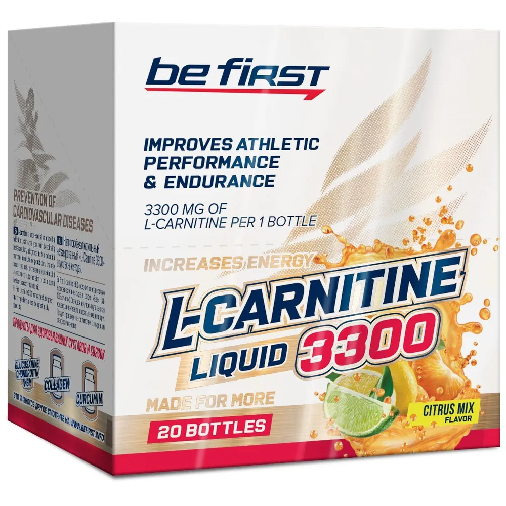 Л-Карнитин в ампулах Be First L-Carnitine 3300 цитрусовый микс 20*25 мл 20*25 мл