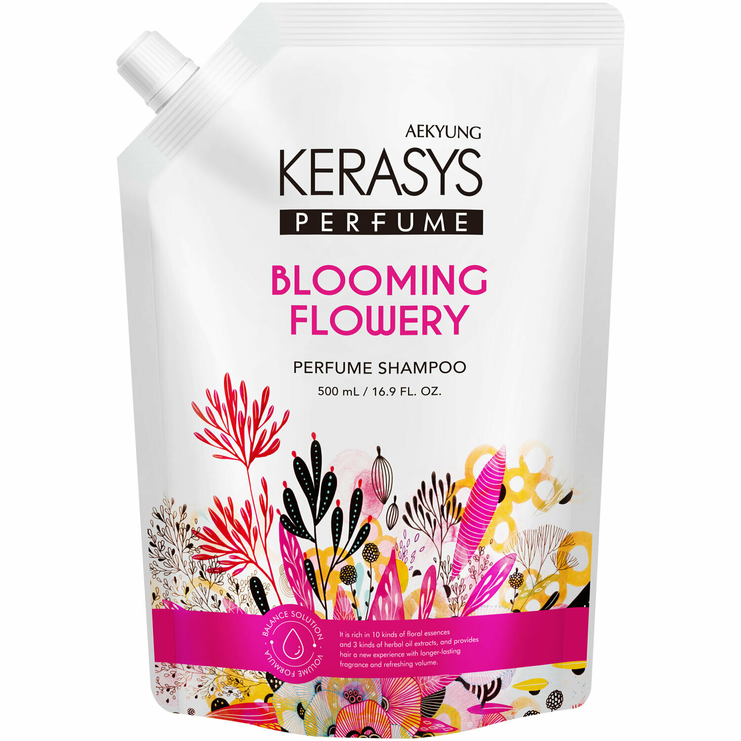 KERASYS Шампунь для всех типов волос Blooming Flowery, 500 мл