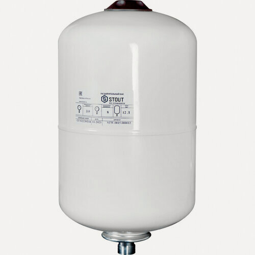 Изображение товара Расширительный бак Stout , для ГВС 12 л. вертикальный (цвет белый)