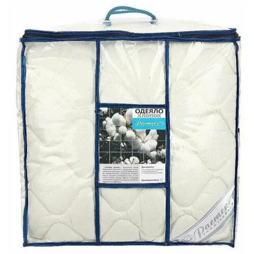 Стеганное Одеяло всесезонное Хлопок «Растекс» размер: 2-х спальное (175x210 м), с наполнителем Силиконизированное волокно на основе хлопка.