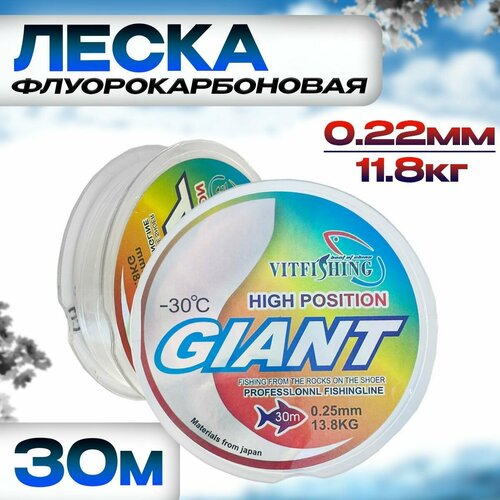 фото Леска для зимней рыбалки 0.22мм 30м бобёр