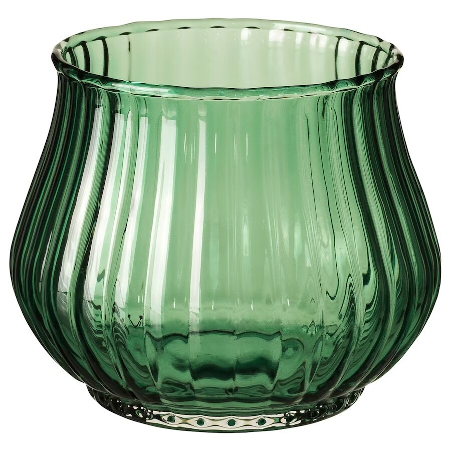 Икеа винтерфинт Держатель для чайной свечи, зеленый, 7 см - фотография № 1