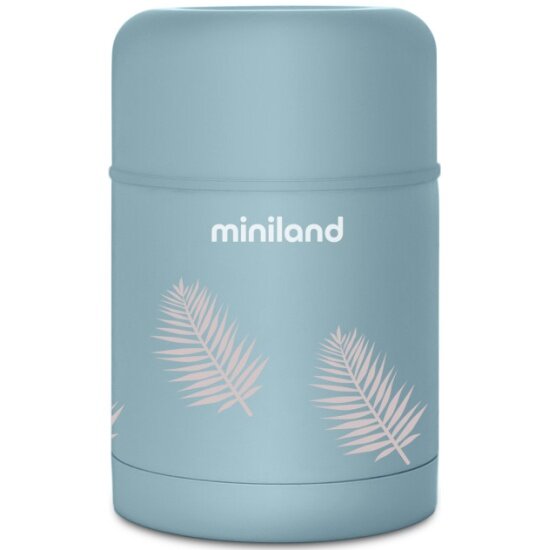 Термос для еды Miniland 89445 Terra Thermos бирюзовый/пальмы 600 мл