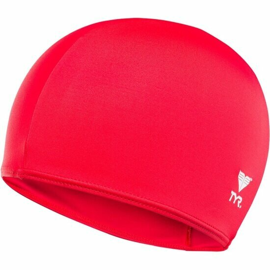 Шапочка для плавания Tyr Solid Lycra Cap, LCY-610, красный, 80% нейлон, 20% лайкра