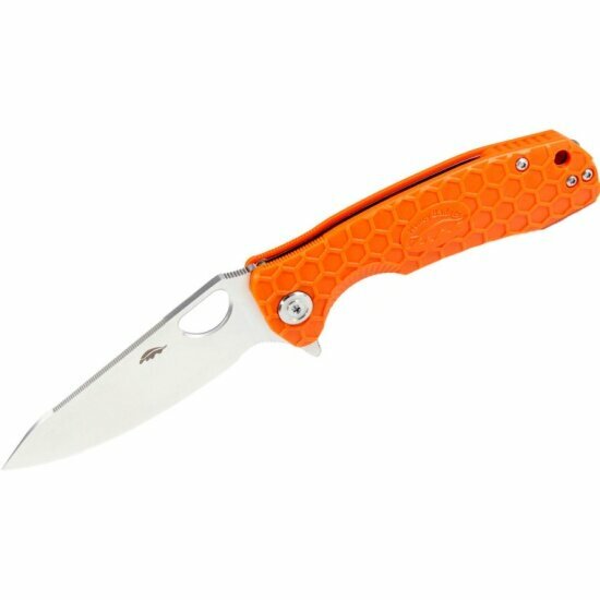 Нож складной Honey Badger Leaf D2 L (HB1385) с оранжевой рукоятью