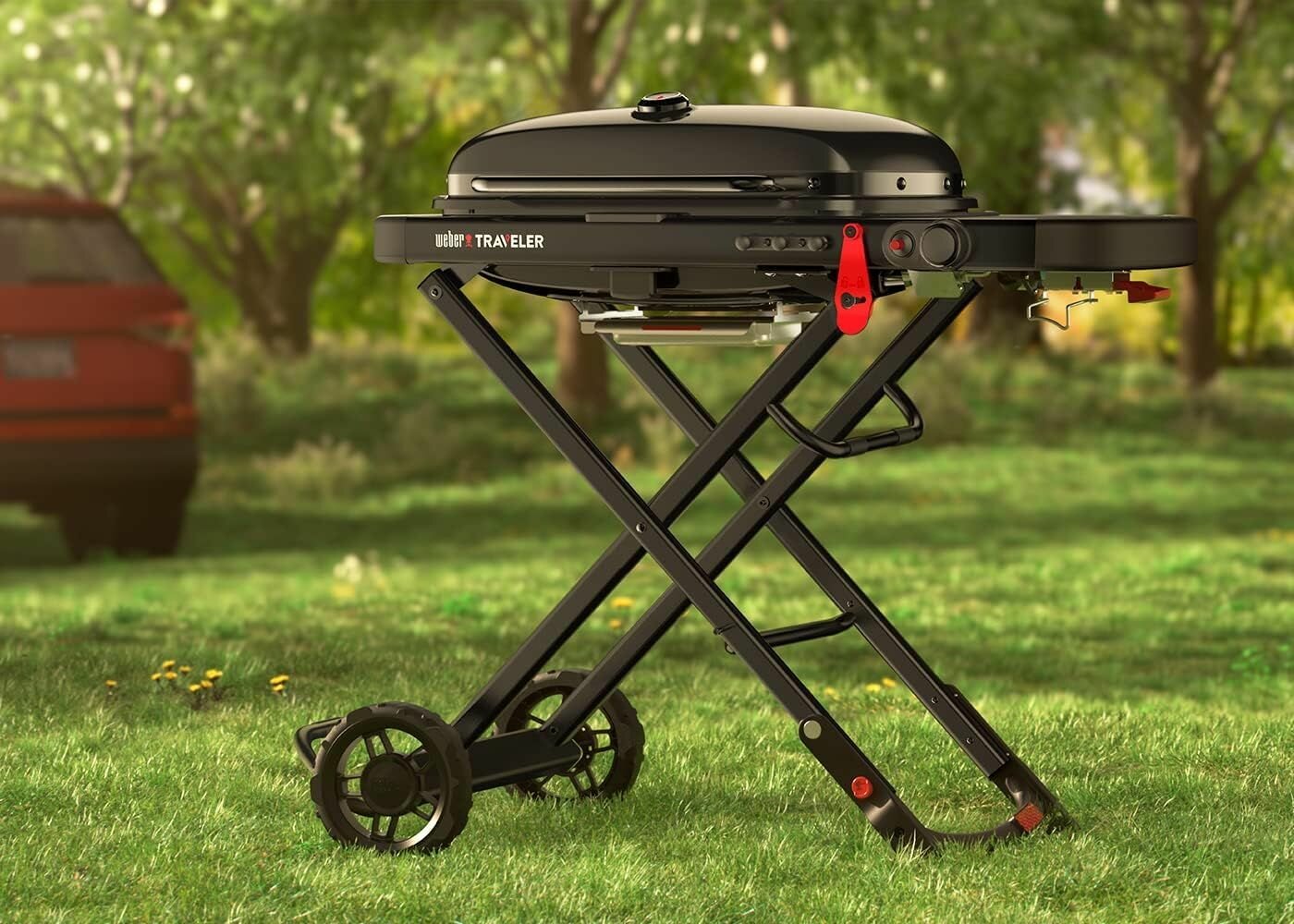 Портативный газовый гриль WEBER TRAVELER STEALTH EDITION - фотография № 4