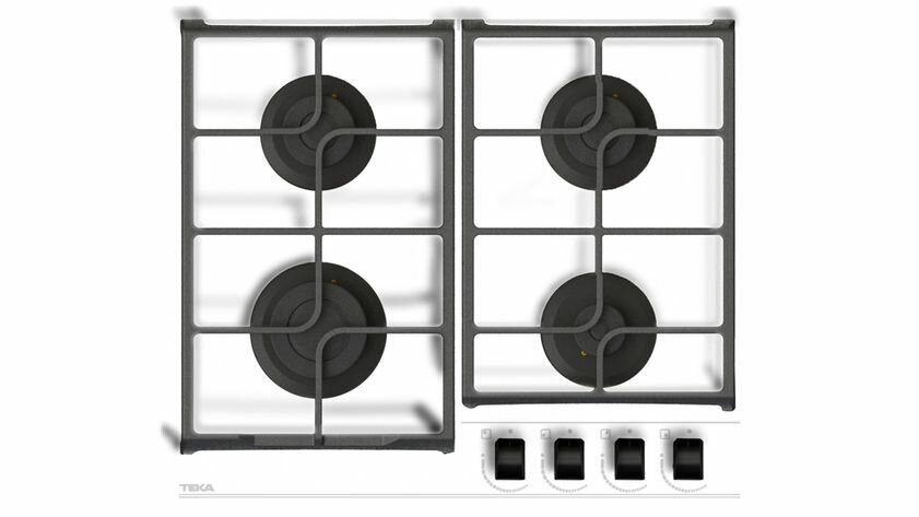 фото Газовая варочная панель TEKA Universo GBC 64100 KBN BLACK (600х510) черное стекло