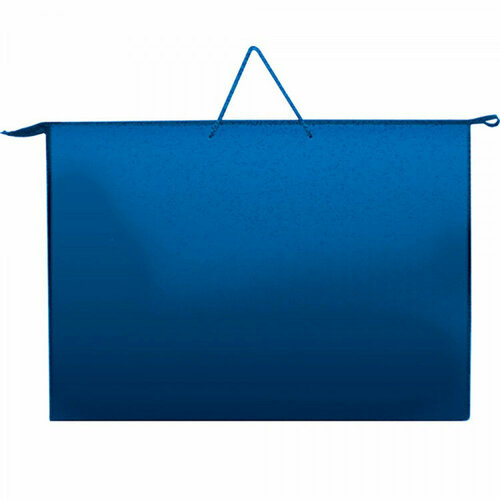Папка А3 пластик на молнии ручка-шнур (Оникс) Синяя/Темно-синяя арт. ПР-3
