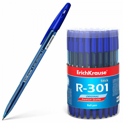 Ручка шар. проз. корп. (ErichKrause) R-30 Original синий, 0,7мм арт.46772. Количество в наборе 50 шт.