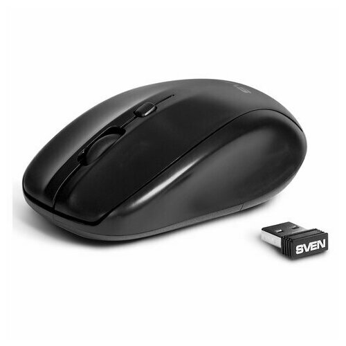 Мышь беспроводная SVEN RX-305W 3 кнопки 1 колесо-кнопка оптическая черная SV-03200305W 271700₽
