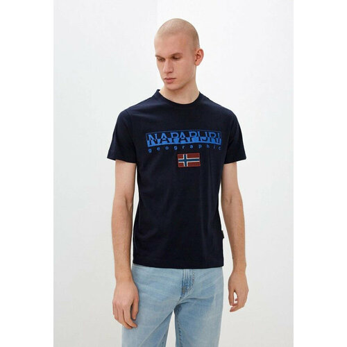 фото Футболка napapijri, размер l, синий