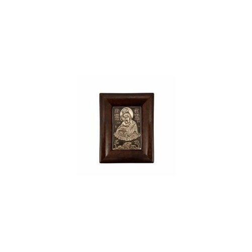 Икона гальв БМ Почаевская серебрение в деревянной рамке 9*11 #57857
