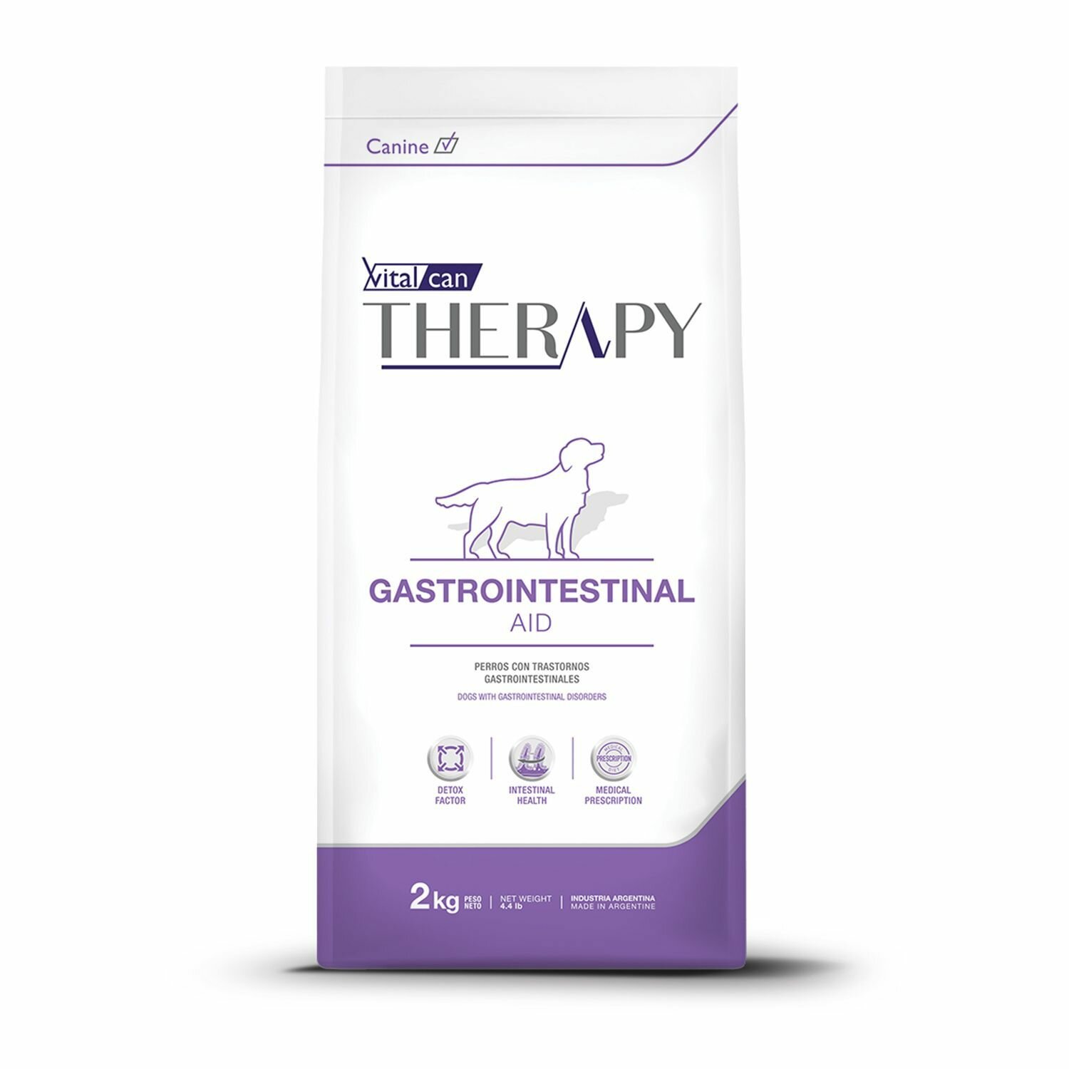 Сухой корм для собак всех возрастов Vitalcan Therapy Canine Gastrointestinal Aid, при нарушениях пищеварения, лечебный, 2 кг