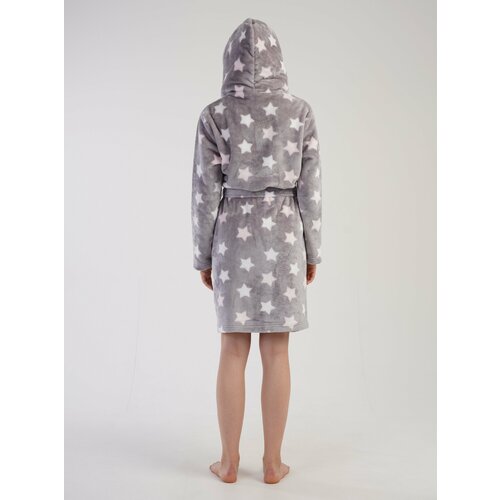 фото Халат vienetta, размер 46, серый