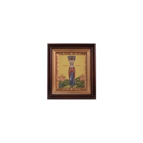 икона в киоте 11 13 сложный канвас рамка эолоч спиридон тримифунтский 5656 Икона в киоте 11*13 сложный канвас, риза-рамка золочёная Иоанна #63282