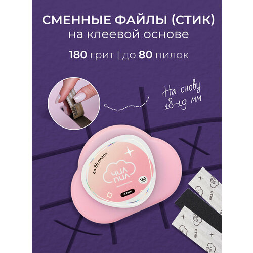 Чилпил, Сменный файл-лента для прямой пилки, стик, 180 грит