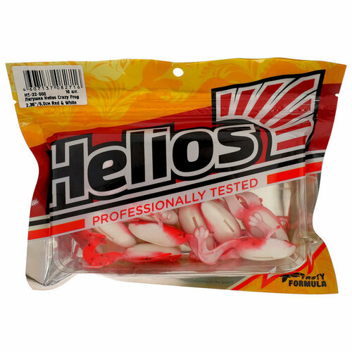 Лягушка Helios Crazy Frog Red & White, 6 см, 10 шт. (HS-22-003) (комплект из 5 шт) лягушка helios frog 2 56 6 5 см цвет fio