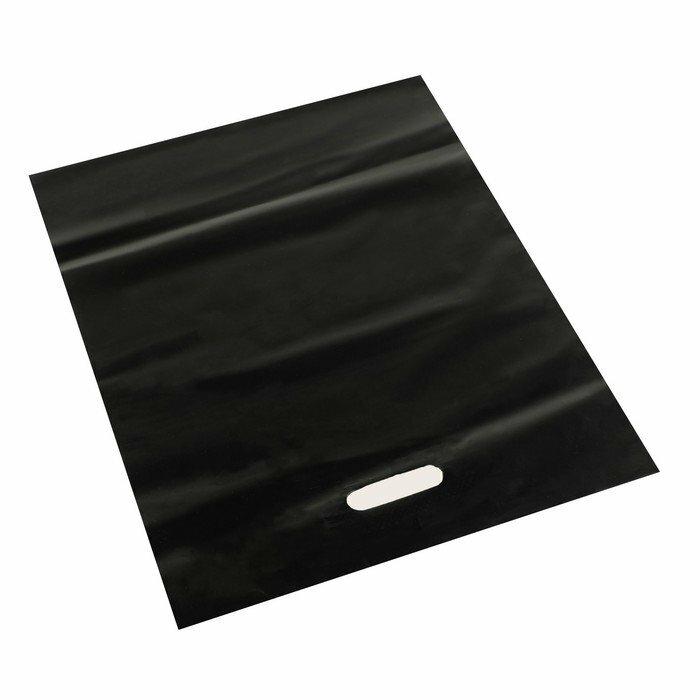 Пакет полиэтиленовый с вырубной ручкой, Черный 20-30 См, 30 мкм - фотография № 3