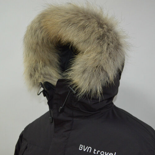 Меховая опушка капюшона из натурального меха песца для куртки BVN travel Аляска
