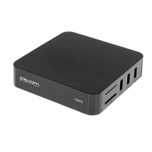Приставка Смарт ТВ ATOM-108RK 1 ГБ ОЗУ 8 ГБ Android Full HD Wi-Fi HDMI чёрная 525000₽