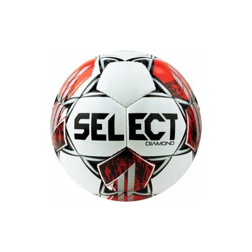 53661-81572 Мяч футбольный SELECT Diamond V23, 0855360003, размер 5, FIFA Basic, 32 панели, гладкий ТПУ, ручная сшивка, белый-красный