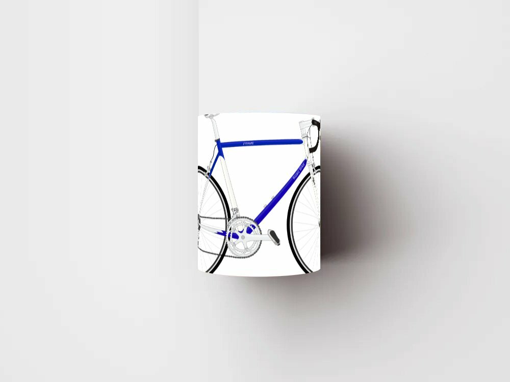 Кружка с рисунком, принтом "Гоночных велосипедов, гонщик, гоночный велосипед" 320 мл.