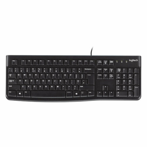 Клавиатура Logitech K120 ANSI проводная EN/RU BLACK (920-002583)