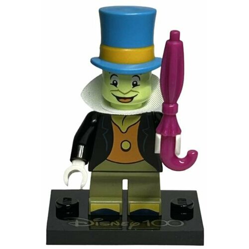 Минифигурка Лего Lego coldis100-3 Jiminy Cricket, Disney 100 (Complete Set with Stand and Accessories) минифигурка лего lego coldis100 2 pinocchio disney 100 complete set with stand and accessories