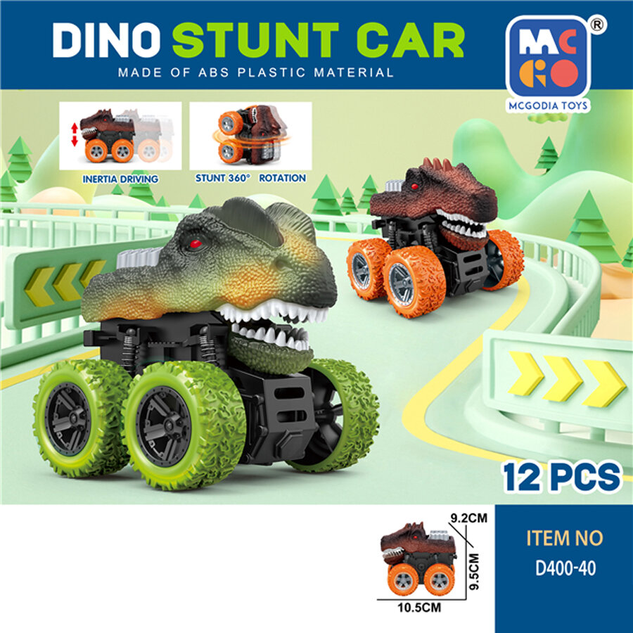 Машинка-перевертыш Dino Stunt Car 4х4 / инерционная / в ассортименте