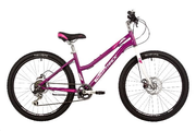 Велосипед NOVATRACK 24"JENNY сталь 14', пурпурный 6 скор.