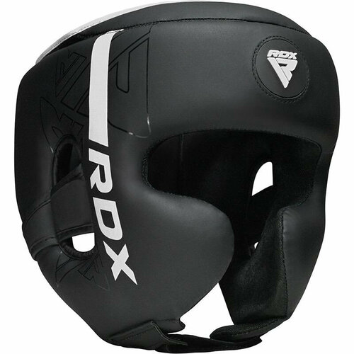 Боксерский шлем RDX F6 M черный/белый матовый боксерский шлем rdx f6 s черный золотой матовый