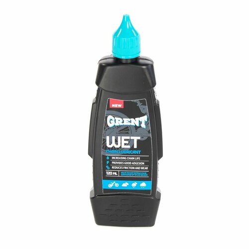 GRENT Wet Lube Цепная велосмазка для влажной погоды 120 мл (32129)