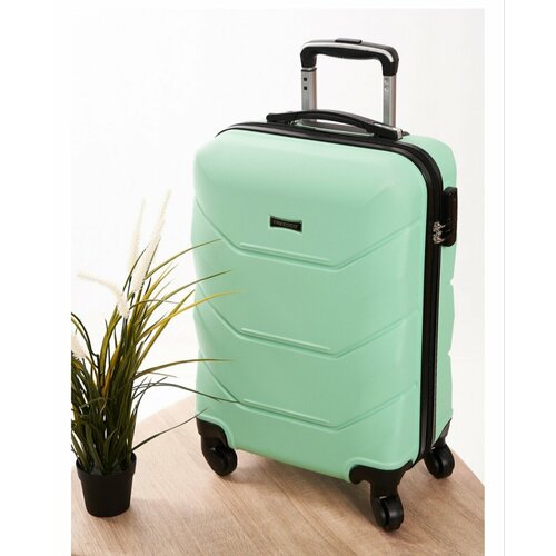 Чемодан , 37 л, размер S, бирюзовый чемодан чемоданментолm 37 л размер s бирюзовый