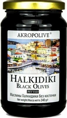 Маслины Akropolive Халкид без косточки 340г - фото №5