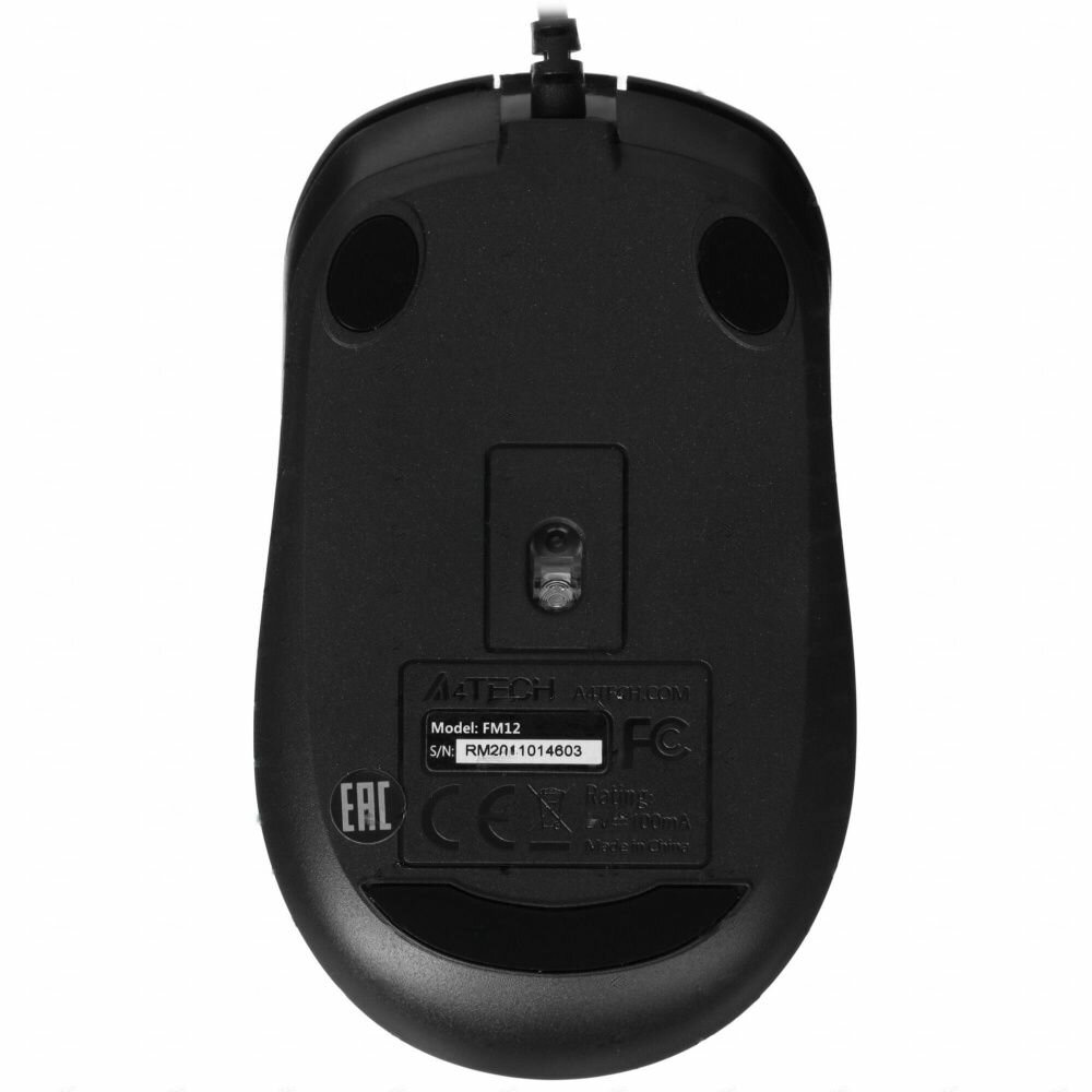 Мышь A4TECH Fstyler FM12, оптическая, проводная, USB, черный [fm12 black] - фото №20