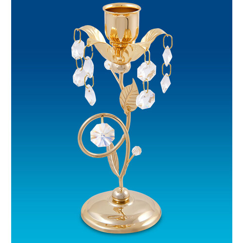 Подсвечник Лилия с кристаллами