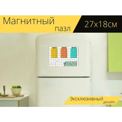 Магнитный пазл Этикетки, теги, этикетка на холодильник 27 x 18 см. магнитный пазл этикетка брусничные сохраняет на холодильник 27 x 18 см