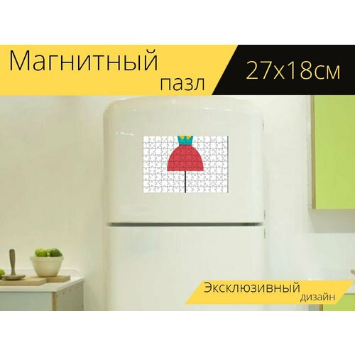 Магнитный пазл Манекена, мода, одежда на холодильник 27 x 18 см.