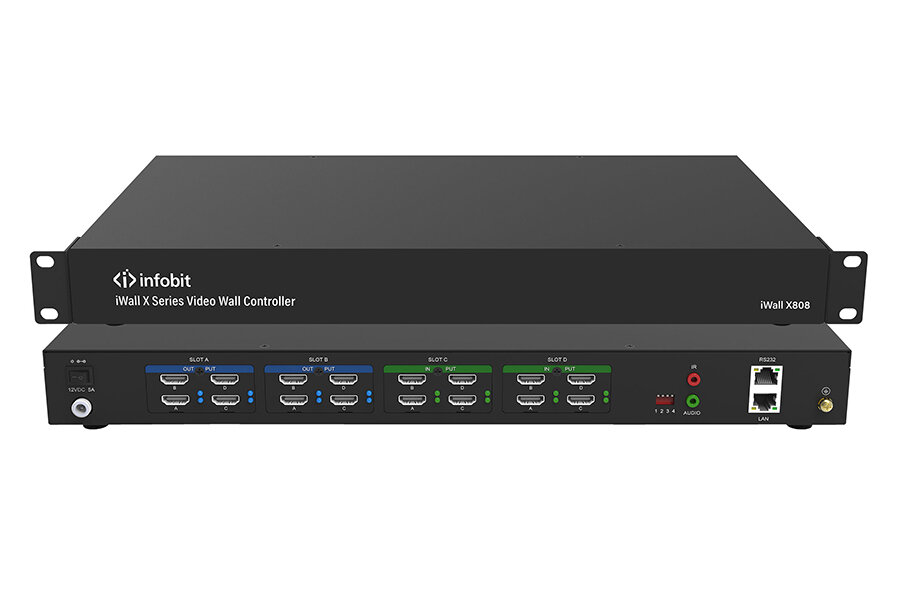 Контроллер видеостены Infobit [iWall X808] Разрешение 1080Р, 8х8 HDMI