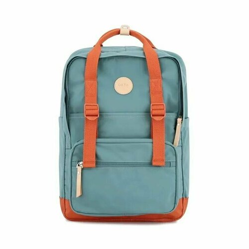 фото Рюкзак okta by himawari 1085b vintage 14" green/red, зеленый с кирпично-красным