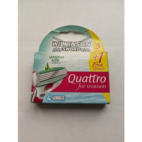 Кассеты для бритвы Wilkinson Quattro Women, 4 штуки