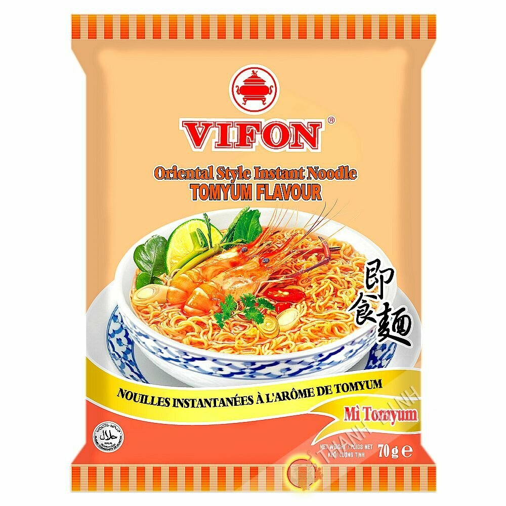 Лапша пшеничная быстрого приготовления VIFON (вифон) со вкусом том ям 70гр. 3шт