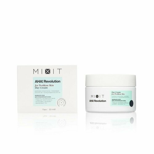 MIXIT AHA! Revolution Day Cream glycolic 3% Дневной крем для лица с гликолевой кислотой (SPF 15), 50 мл уход за лицом mixit крем для лица дневной с гликолевой кислотой 3% aha revolution day cream glycolic 3%