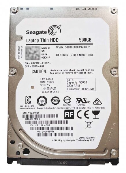 Жесткий диск Seagate ST500LM021 500Gb 7200 SATAIII 2,5" HDD