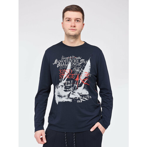 Футболка Claudio Campione, размер 48, синий